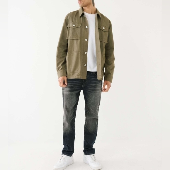 True Religion Military Green Jacket Size Small NWT